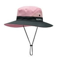 thumbnail image 2 of Womens Ponytail Sun Hat UV Protection Bucket Hats Foldable Wide Brim Hat for Beach Fishing Hiking, 2 of 8
