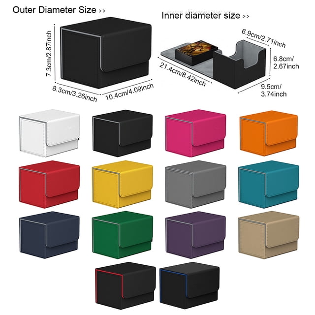 Trading Card Storage Box with Lid Deck Storage Holder Large Capacity Organizer Gaming Cases Container Carrying Organization for Adults Green
