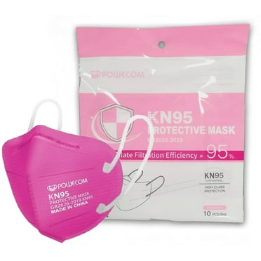 POWECOM KN95 Pink Face Mask (10-Pack)