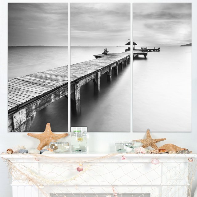 Pont de Mer en Bois Paysage Marin