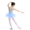 thumbnail image 5 of iiniim Kids Girls Ballet Leotard Dancewear Sleeveless Mesh Splice Layered Tulle Tutu Dress Gymnastics Dance Skirt, 5 of 7