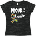 thumbnail image 3 of Inktastic Proud of my Cousin Autism Awareness Puzzle Piece Ribbon Women's T-Shirt, 3 of 5