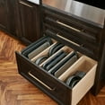 thumbnail image 4 of Goo-Ki 12.6''(320 MM) Hole Centers Champagne Bronze Cabinet Pulls, Drawer Pulls with Crosshatch Knurling, Cabinet Handles for Dresser,Drawer,and Cupboard, 6 Pack, 4 of 7