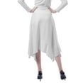 thumbnail image 4 of Moomaya Jupe Midi Ourlet Mouchoir Femme Taille Haute Décontractée Été, 4 of 6