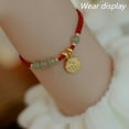 thumbnail image 3 of Beads Bracelet for Women Men, Adjustable Hand-Woven Cord Lucky Jade Beaded Friendship Protection Red String Bracelets, 3 of 5