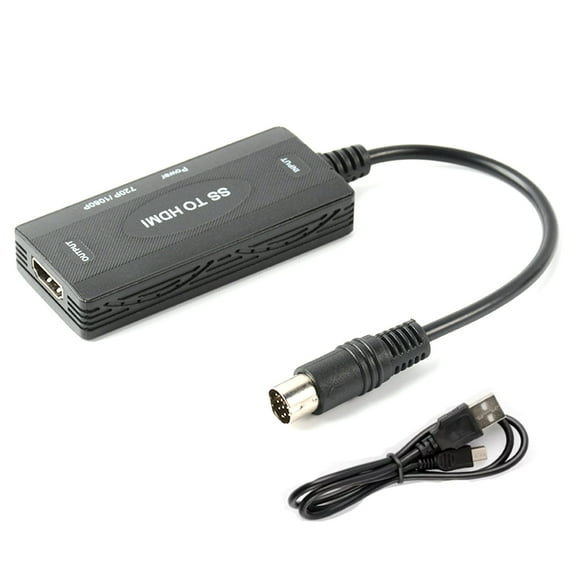 For Sega Saturn Console HD Adapter SS to HDMI-Compatible Converter With USB Cable TAPDRA Spare Part