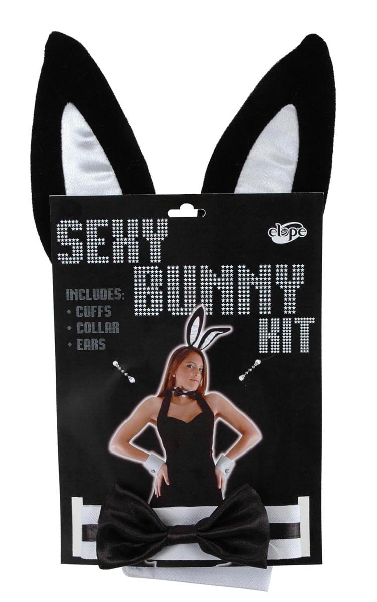Adult Unisex Black Bunny Accessory Kit main image 0