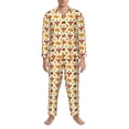 thumbnail image 3 of Sikiie Thanksgiving Turkeys Mens Pajama Set, Soft Warm Long Sleeve Sleepwear, Cozy Button-Down Pjs for Men-, 3 of 7