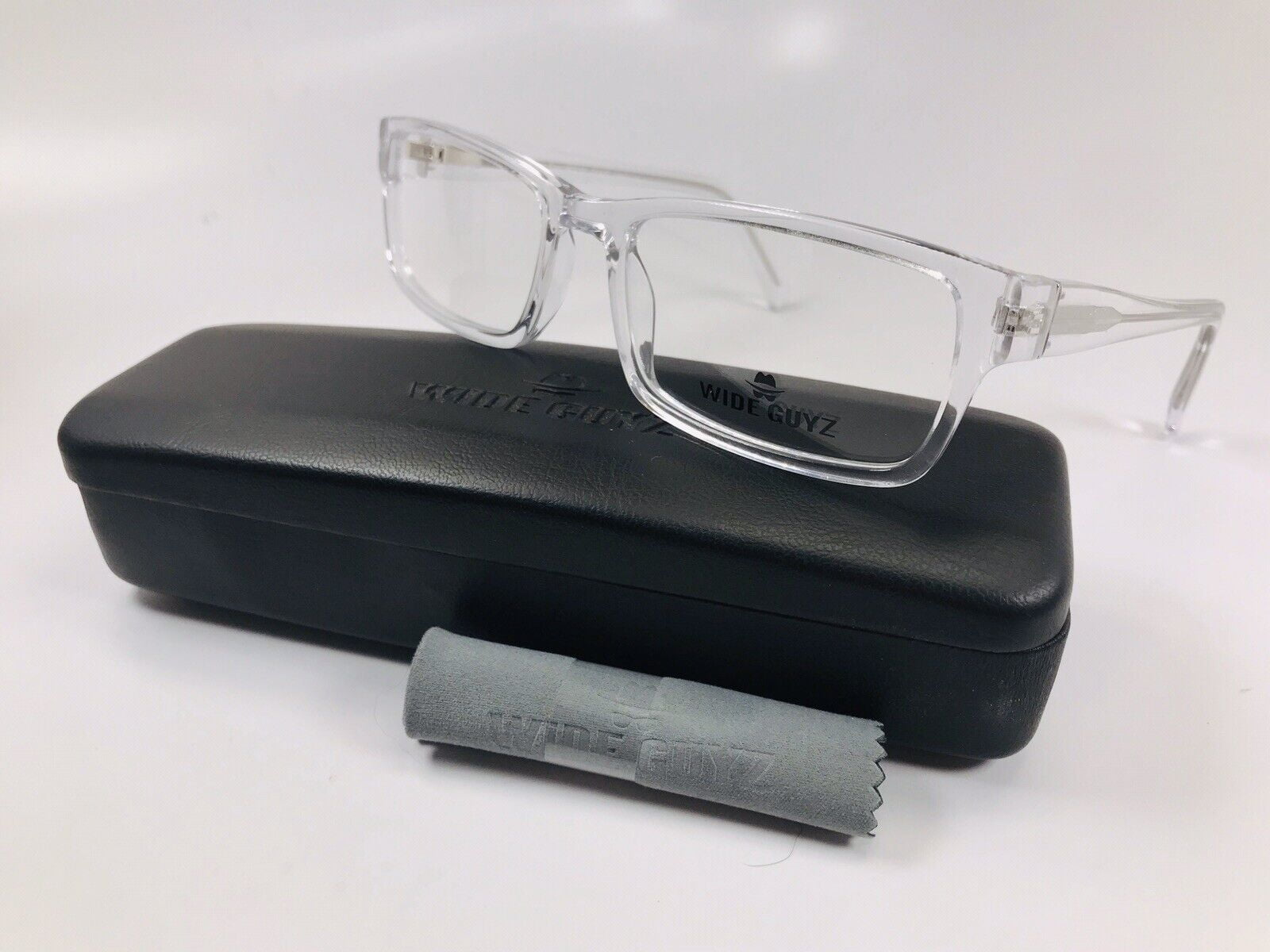 New Wide Guyz Crystal Grey Smoke PRETTY BOY Eyeglasses 57/17/150 for Large Men Shop Wide Guyz Big Glasses for Men | Replacement Lens Express main image 4