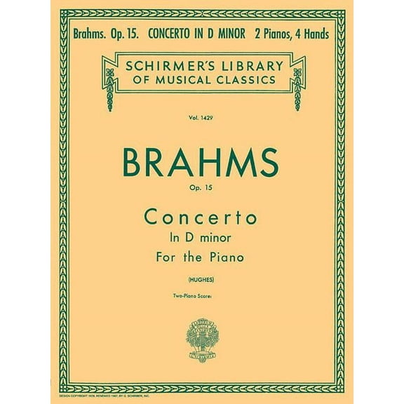 Concerto No. 1 in D Minor, Op. 15 (2-Piano Score): Schirmer Library of Classics Volume 1429 National Federation of Music, (Paperback)