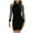 Black, variant on LLYwey on Clearance Womens Maxi Dresses 2024 Long Sleeve Mesh Pearl Panel Bodycon Dress New Wrap Dresses Black L