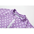 thumbnail image 5 of BONVERANO Baby Girls Swimsuit UPF 50+ Sun Protection, Full-Length Zipper One Piece Swimwear, 3/4 Sleeve Toddler Bathing Suit （Wave Point/Purple 18-24months）, 5 of 7