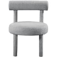 thumbnail image 4 of Meridian Furniture Fauteuil d'Appoint en Tissu Bouclé Gris, 4 of 7