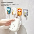 thumbnail image 3 of Wosthever Gancho de almacenamiento de plástico para colgar en la pared, resistente al agua, extraíble, para dormitorio, sala de estar, bufanda, Almacenamiento y organización del hogar Naranja, 3 of 6