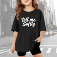 thumbnail image 2 of gcong 5t Girls Shirts Girls' Tees Short Sleeve Round Neck, Graphic Tees Girls Clothes Girls Trendy, 2 of 4