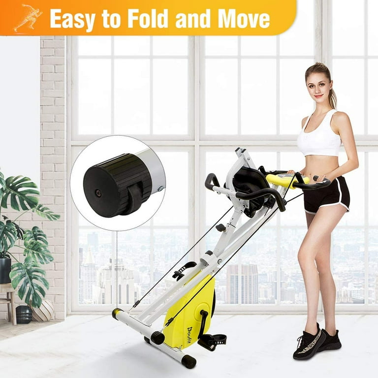 Doufit EB 01 Adjustable Magnetic Indoor Folding Bike with Arm Workout Suitable for Home Office Walmart
