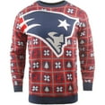 thumbnail image 1 of New England Patriots NFL Big Logo Checker Ugly Christmas Sweater, 1 of 2