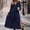 Blue, variant on Party Dresses for Women, Long Sleeve Spring Fall V Neck Casual Maxi Dresses Black Size XL