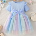 thumbnail image 2 of Girl Dresses Size 10-12 Tutu Dresses for Toddler Girls Easter Dresses Birthday Party Princess Dress Sundress Trendy Spring Summmer Outfit Fashion Cothes #Light Blue 7-8 Years, 2 of 3
