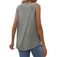 thumbnail image 4 of STARVNC Women Crew Neck Ruched Sleeveless Mid-Length Tank Top, 4 of 4