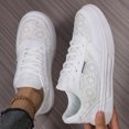 thumbnail image 4 of Willtoo Women's Breathable Lace Floral Hollow Out Sneakers, Low-Top Athletic Shoes for Women Casual Sneakers – Lightweight Non-Slip Athletic Footwear, 4 of 7