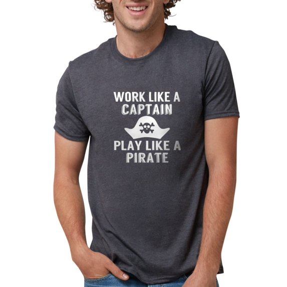 CafePress - Captain Dad Clothes Boat Apparel Novelty Gift T Sh - Mens Tri-blend T-Shirt