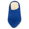 thumbnail image 6 of BLISSFUL STEP Women's Slides Block High Heels Slip on Pointed Toe Slide Mules Royal Blue 8.5, 6 of 8