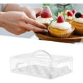 thumbnail image 3 of Porte-Cupcakes Boîte de Transport de Desserts, Portable, Empilable, Réutilisable, Blanc, 34x26x11cm, 3 of 7