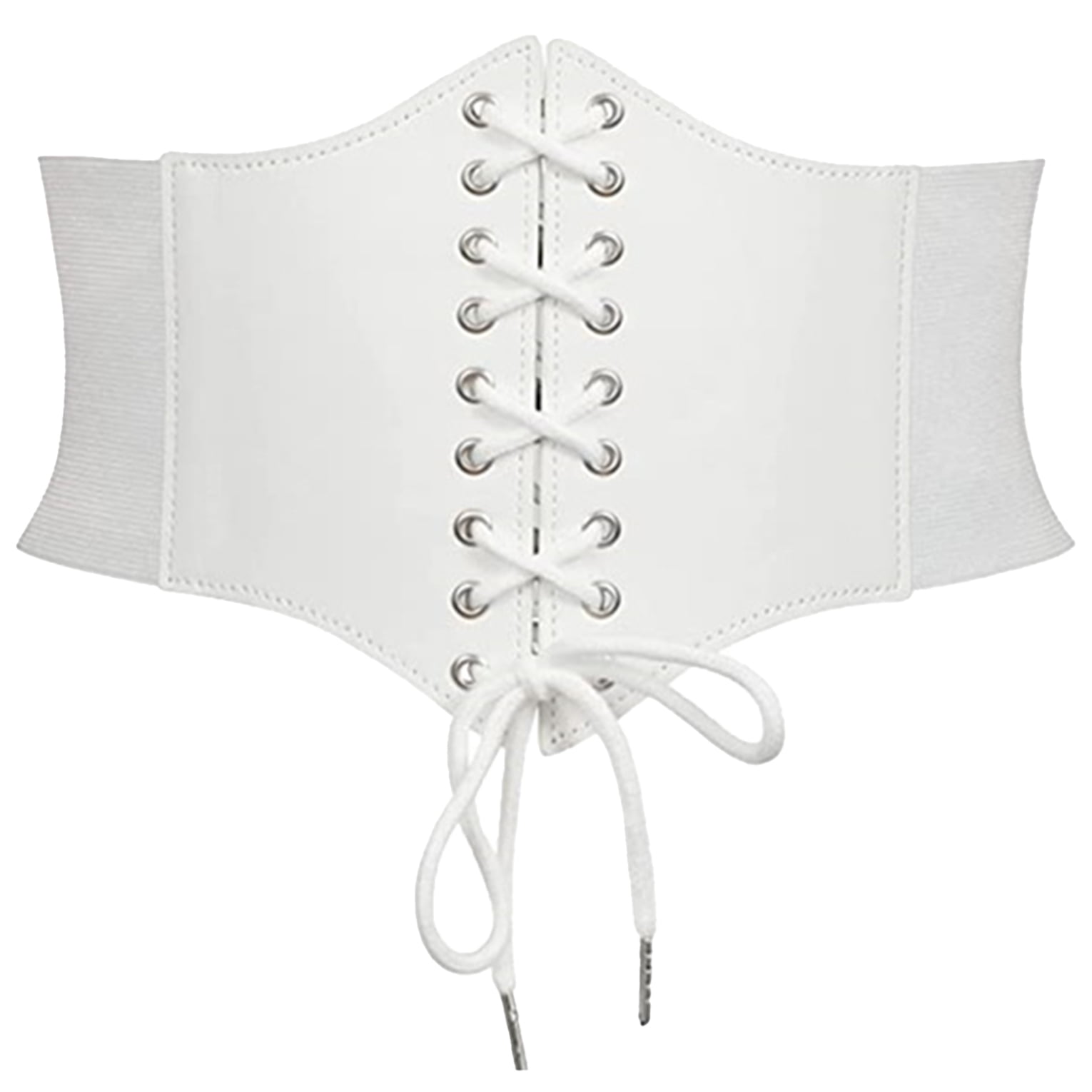 JASGOOD Ladies Brown Corset Wide Belts for Women Lace-up Tied