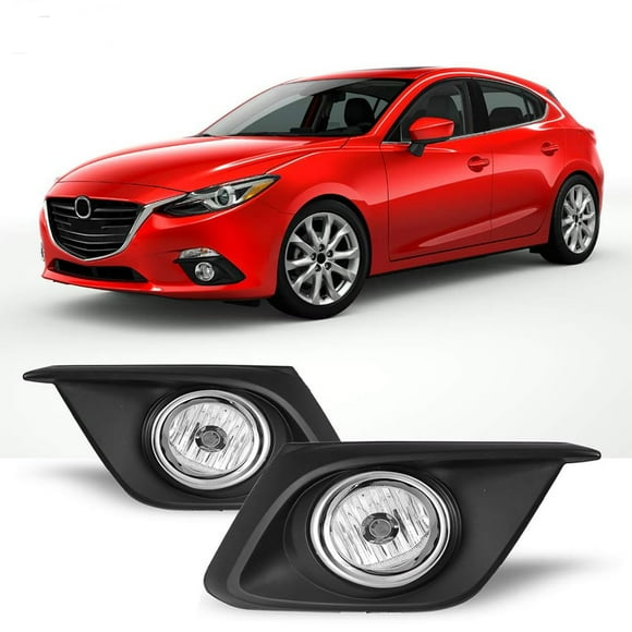 Winjet WJ30-0514-09 2014-2016 Mazda 3 Kit de Remplacement de Feux de Brouillard Ensemble de Câblage RH LH - Transparent