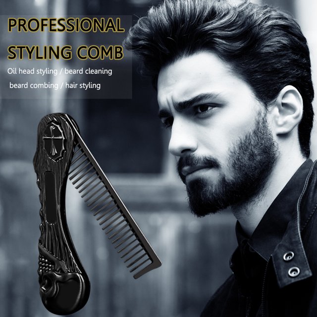 Peine de peluquero multifuncional cepillo portátil duradero para peinar barba accesorios para hombres