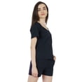 thumbnail image 3 of Inkmeso Nightwear Set for Women Short Sleeve Sleepwear 2 Piece Shorts & Top Set Soft Loungewear, 3 of 7