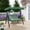 Stripe Green, variant on MemoryField Outdoor Porch Swing with Adjustable Canopy, 3-Seat Patio Swing Chair with Stand, Metal Frame Patio Swing for Garden, Backyard & Poolside, Dark Gray