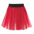 thumbnail image 4 of Moggemol Jupe Tutu pour Filles Enfants 3 Couches Princesse Ballet Danse Jupe en Tulle Rouge 30 cm, 4 of 6