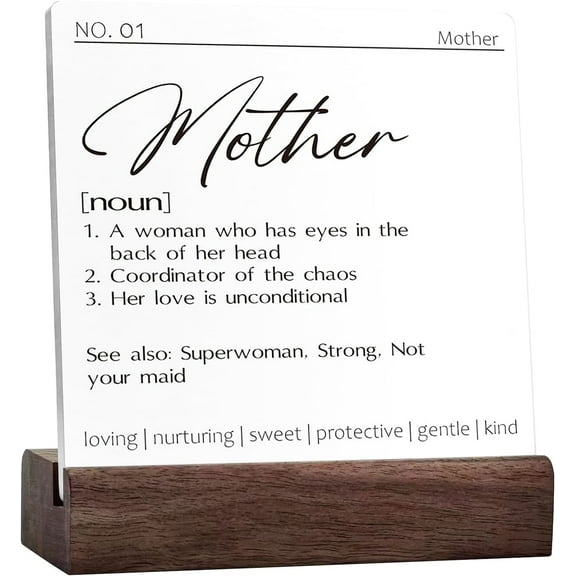 Gift For Mom,Mother Definition Ceramic Table Sign Desk Decor For Mom Home Bedroom, Mother‘S Day Birthday Gifts For Mom From Daughter Son