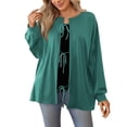 thumbnail image 2 of Lixiuxyad Womens Open Front Cardigan Women's Casual Loose Long Sleeve Solid Color Drawstring Belted Knit Cardigan Sweater Comfortable Stylish Outerwear,Green, 2 of 5