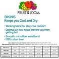 thumbnail image 3 of Fruit of the Loom Women's 5 Pack Premium Breathable Bikini, Fashion Assorted, 6, 3 of 4