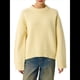 thumbnail image 1 of Suéter de Mujer, Cuello Redondo, Larga, Holgado, Tejido Suave, Dobladillo Acanalado, para Otoño e Invierno. Amarillo Talla Única, 1 of 10