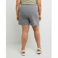 thumbnail image 2 of Hanes Originals Women's French Terry Shorts, 5" (Plus Size) Black 50R PE Heather 4X, 2 of 5