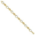 thumbnail image 2 of 14k Gold Two-Tone Polished Fancy Link Bracelet, 2 of 4