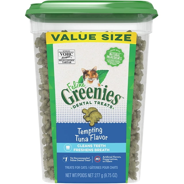 Golosinas Dentales para Gato con Vitaminas Minerales y Nutrientes Sabor Atún 227 g Greenies GPG-2627