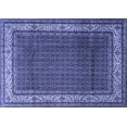 thumbnail image 1 of Ahgly Company Machine Washable Indoor Rectangle Persian Blue Traditional Area Rugs, 5' x 8', 1 of 4