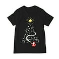 thumbnail image 3 of mgoYE Dad Christmas Family Matching Pajamas Papa Xmas Father Short Sleeve T-Shirt(Black,L), 3 of 8