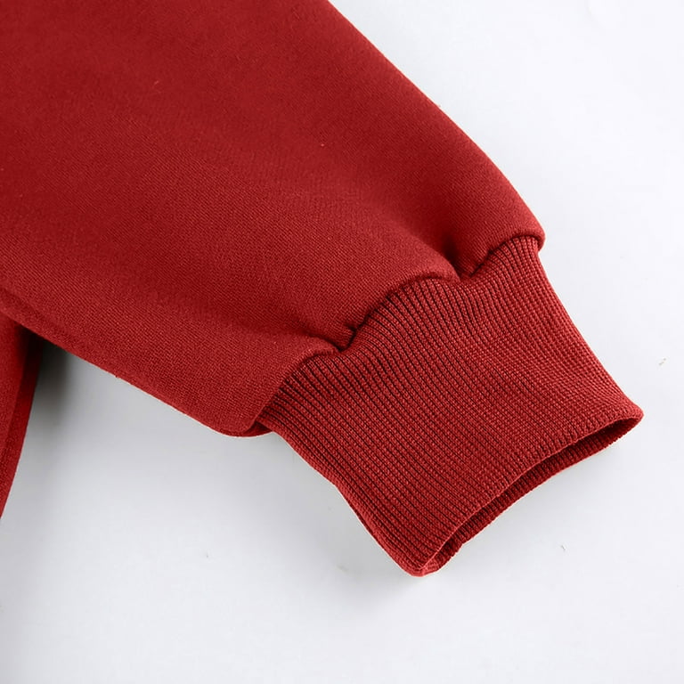HAPIMO Sales Womens Fall Fashion Jacket Oblique Zipper Color Block Pockets  Long Sleeve Drawstring Tops Red L 