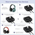 thumbnail image 3 of Bluetooth 5.2 Transmitter Receiver, aptX Low Latency HD Bluetooth Audio Adapter, Dual Connect Bluetooth Adapter, 3.5mm AUX Output Wireless Audio Adapter for Car Speakers, Headphones TV Airplane, 3 of 8