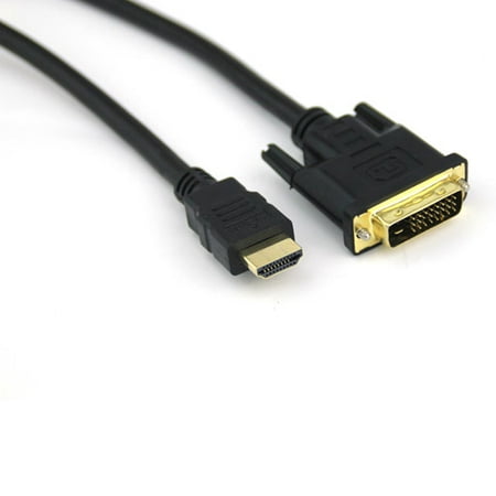 VCOM DVI M to HDMI M Black Cable, Gold Plated, 10′ VCOM DVI M to HDMI M Black Cable, Gold Plated, 10′