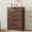 Brown, variant on Garvee 5-Drawer Nightstand, Natural Oak Bedside Table with Built-in Handles, Modern Wood End Table with Storage for Bedroom, Nursery, Living Room, Hallway-Brown