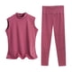 thumbnail image 1 of Gibobby Ropa interior deportivo hombre Camisas térmicas sin mangas para mujer Cuello redondo Forro polar Camisetas sin mangas térmicas Chaleco Tops de invierno Tops delgados paquete（Rosa， XL), 1 of 5