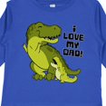 thumbnail image 4 of Inktastic I Love My Dad with Baby and Daddy Tyranasaurus Rex Boys or Girls Long Sleeve Toddler T-Shirt, 4 of 5