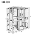 thumbnail image 2 of FFZ Outdoor Cat Enclosure Fir Wood Catio Playpen with Sleeping Houses, Black, 2 of 14